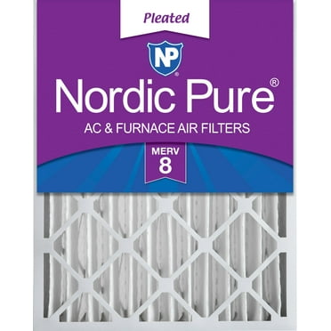 Nordic Pure 20x25x4 (3 5/8) Pleated MERV 8 Air Filter 1 Pack
