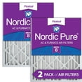 thumbnail image 1 of Nordic Pure 20x25x4 (3 5/8) Pleated MERV 8 Air Filters 2 Pack, 1 of 7