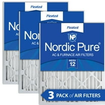Nordic Pure 25x25x2 Pleated MERV 12 Air Filters 3 Pack