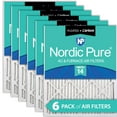 thumbnail image 1 of Nordic Pure 8x20x1 Pleated Air Filters MERV 14 Plus Carbon 6 Pack, 1 of 7
