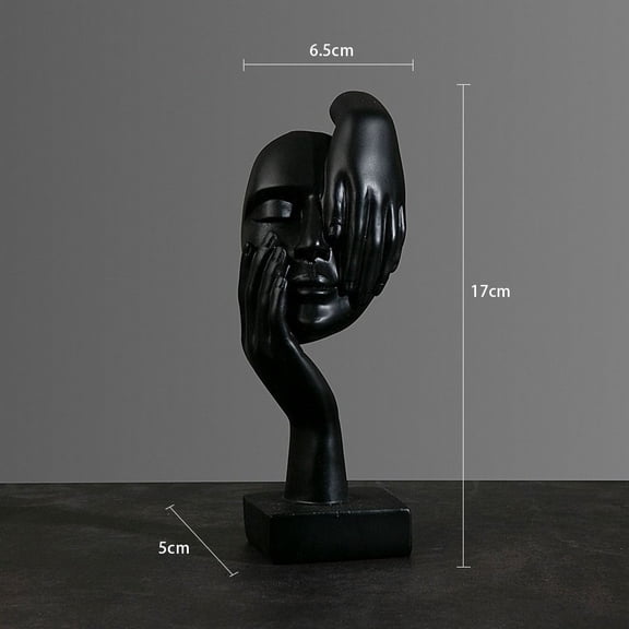 Nordic Resin Abstract Statue Desktop Ornaments Sculpture Figurines Face Character Light Luxury Art Crafts Office Home Decor