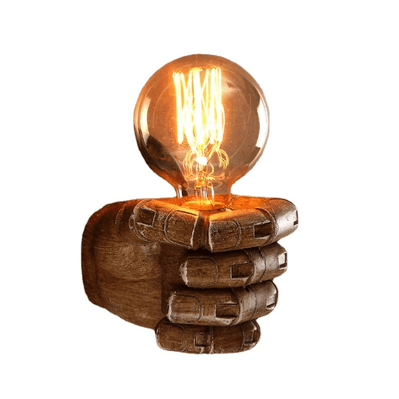 Nordic Retro Resin Wall Lamp Left Hand Fist Sconces Wall Fixture Home Decor Light Restaurant Bar Decoration Left Hand,1 * Wall Lamp(bulb not included),As Shown