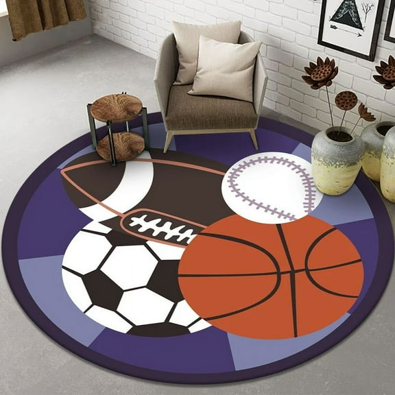 Nordic Round Carpet Hand-Made Jute Tufted Living Room Sofa Bedroom Breathable Non Slip Floor Mat Floor Rug