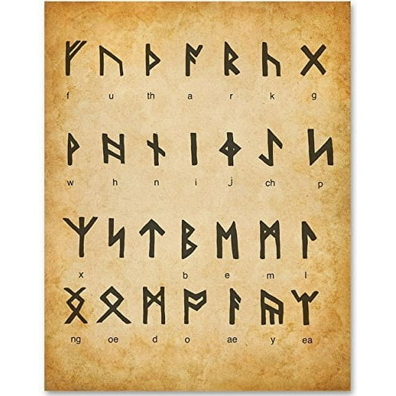 Nordic Runes - 11x14 Unframed Art Print - Great Gift for Skyrim Fans