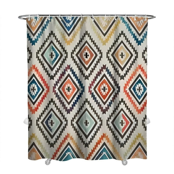Nordic Rustic 72x84 Shower Curtain Earthy Tone Waterproof Quick-Dry Bath Decor