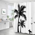 thumbnail image 1 of Nordic Simple Art Words Shower Curtain Minimalist White Print Bath Bathtub Curtain Waterproof Polyester Bathroom Curtain Decor, 1 of 5