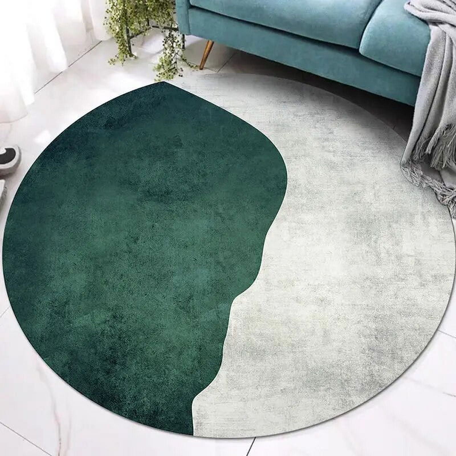 Nordic Simple Green Round Carpets Modern Living Room Sofa Coffee Tables ...