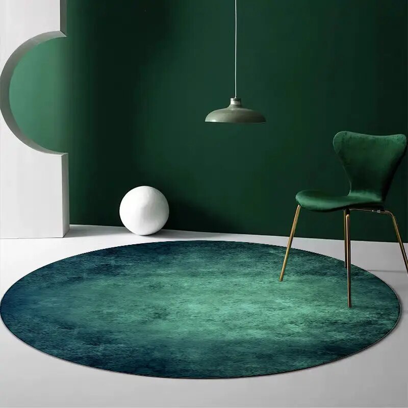 Nordic Simple Green Round Carpets Modern Living Room Sofa Coffee Tables