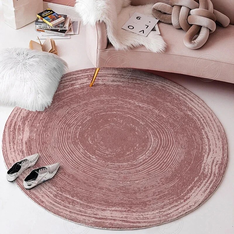 Nordic Simple Style Round Carpets Modern Living Room Rugs Light Luxury