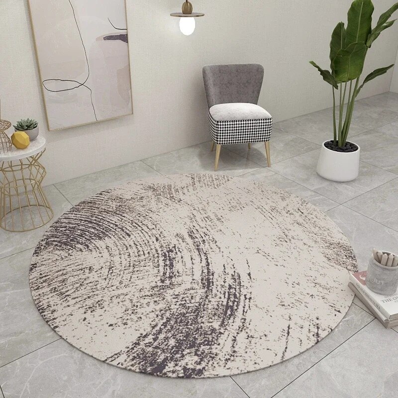 Nordic Simple Style Round Carpets Modern Living Room Rugs Light Luxury