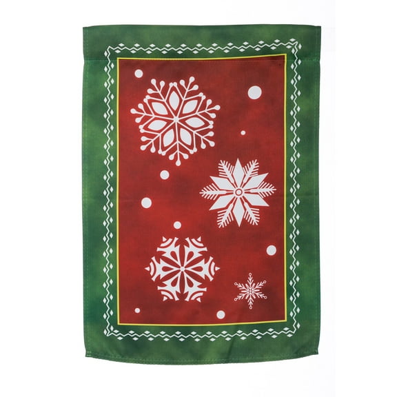 Nordic Snow Garden Flag