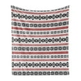thumbnail image 1 of Nordic Soft Flannel Fleece Blanket, Scandinavian Style Norwegian Ornamental Winter Motif Silhouettes Traditional, Cozy Plush for Indoor and Outdoor Use, 50" x 60", Ruby Black White, by Ambesonne, 1 of 5