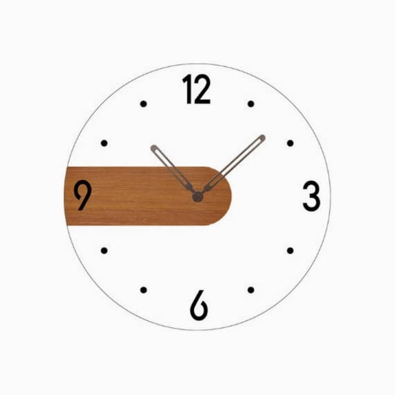 Nordic Solid Wood Creative Silent Quartz Clock Wall Clock 12In Clock Wall Mute For Home Office School Kitchen Bedroom
