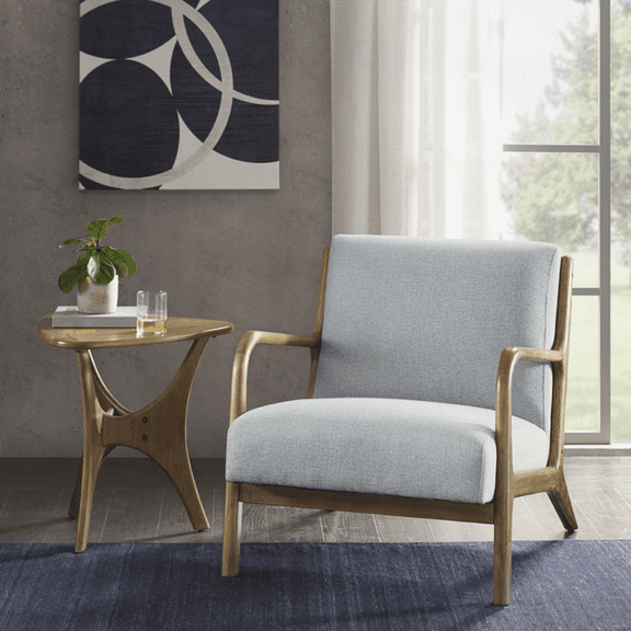 Nordic Solid Wood Lounge Chair - 1-Piece with Backrest