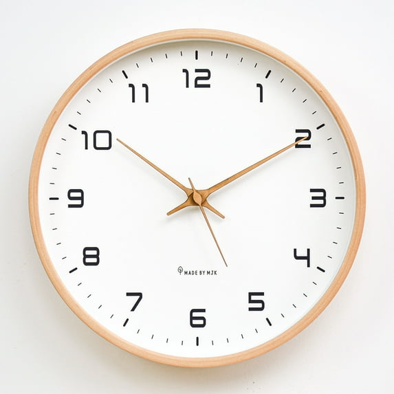 Nordic Solid Wood Simplicity Wall Clock Living Room Home Decorate Clock Mute Clock Japanese Style Fashion Modern Light Luxury Creative Clock