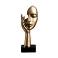 thumbnail image 1 of Nordic Statue Abstract Resin Desktop Ornaments Sculpture Figurines Face Character Art Crafts Office Home Decoration A Resin Gold, 1 of 6