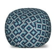 thumbnail image 1 of Nordic Storage Toy Bag Chair, Fair Isle Style Pattern Traditional and Christmas Theme, Stuffed Animal Organizer Washable Bag, Large Size, Pale Blue Navy Blue, by Ambesonne, 1 of 3