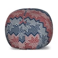 thumbnail image 1 of Nordic Storage Toy Bag Chair, Traditional Knitting Motif with Retro Style Floral Old Fashion Image, Stuffed Animal Organizer Washable Bag, Small Size, Dark Blue Coconut, by Ambesonne, 1 of 3