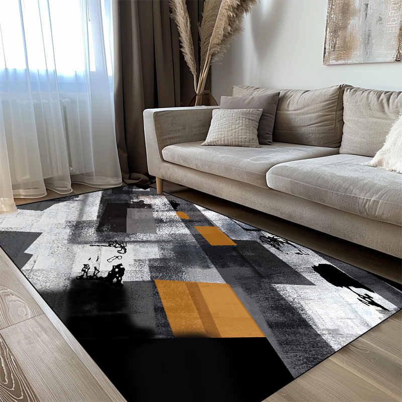 Nordic Style Abstract Carpets for Living Room Large Soft Flannel Rugs ...