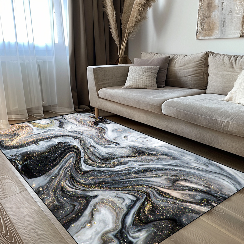 Flenno Rug Nordic Style Abstract Carpets for Living Room Large Soft Flannel Rugs ...