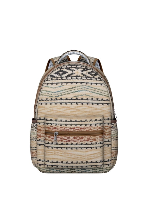 Nordic Style Adjustable Strap School Backpack for Student, Waterproof and Scratch-Resistant, Featuring Earthy Aesthetic Floral Design, Perfect for School, Camping, and Gym Sessions