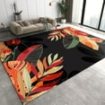 thumbnail image 1 of Nordic Style Area Rug, Abstract Tropical Theme Plant Leaves Floor Carpet, Non-shedding Foldable Non Slip Rug for Bedroom Living Room Hallways Office Home Decor Mats 4ft x 6ft, 1 of 6