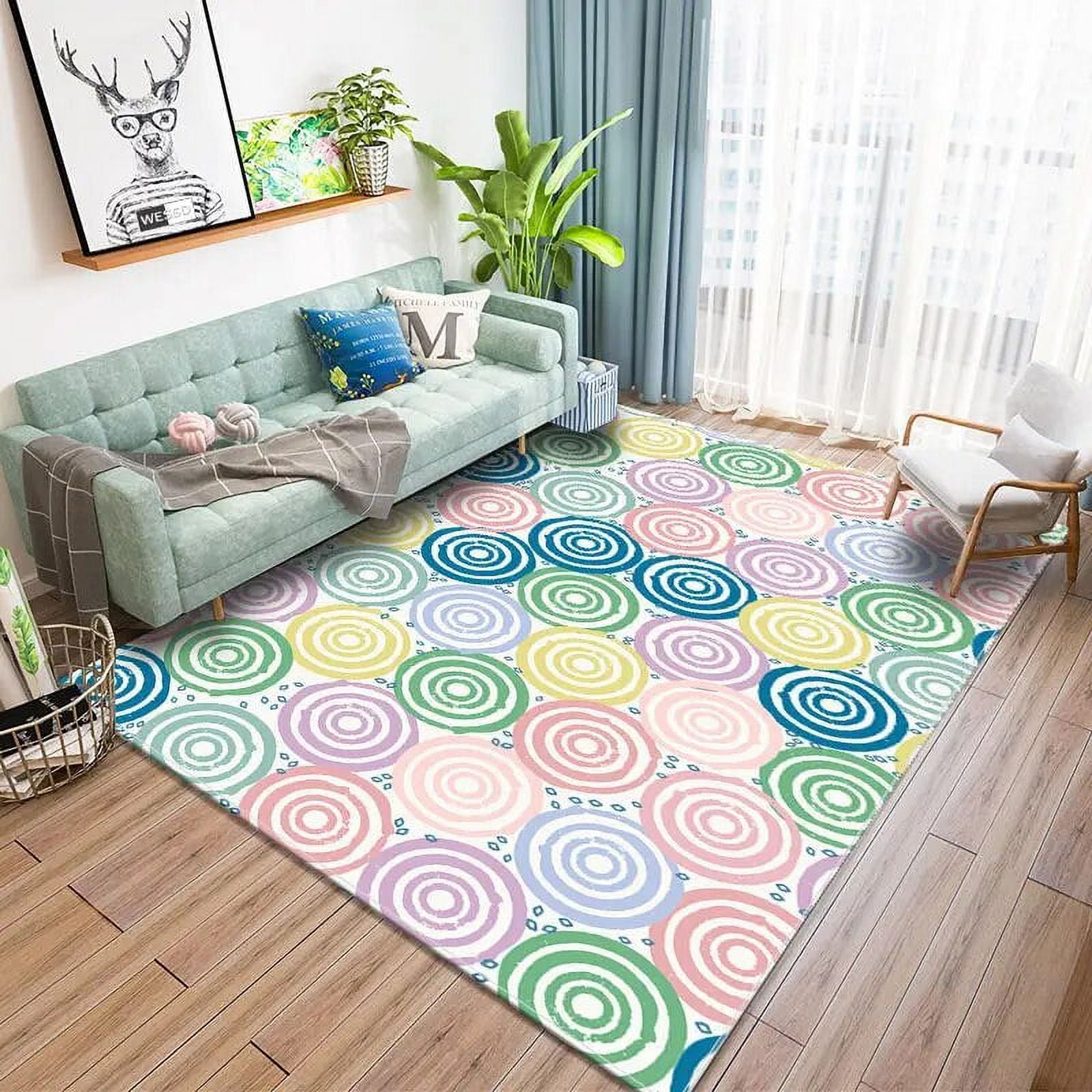 Nordic Style Bedroom Floor Carpet Geometric Graffiti Cute Carpet for Nordic Style Bedroom Floor Carpet Geometric Graffiti Cute Carpet for