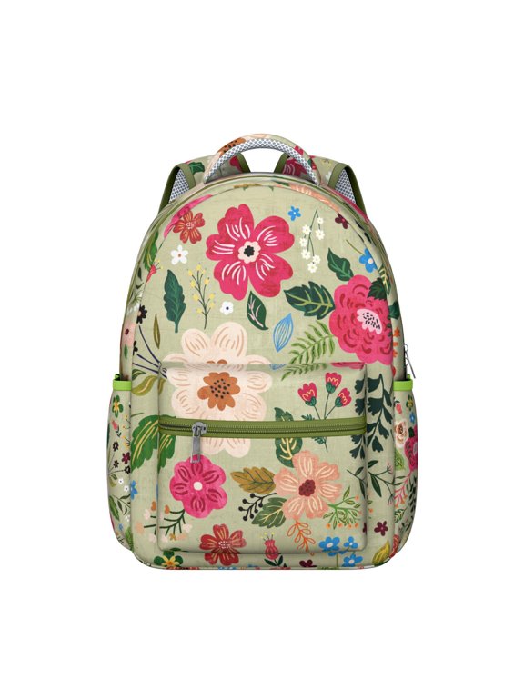Nordic Style Boho Chic Backpack with Artistic Floral Pattern, Durable Scratch-Resistant Material, Adjustable Straps, Large Capacity School Bag for Student and Students