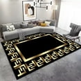 thumbnail image 1 of Nordic Style Carpets Living Room Black Gold Luxury Bedroom Carpet Room Decor Study Large Area Rugs Non-slip Floor Mats Washable, 1 of 5