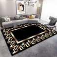 thumbnail image 1 of Nordic Style Carpets Living Room Black Gold Luxury Bedroom Carpet Room r Study Large Area Rugs Non-slip Floor Mats Washable, 1 of 5
