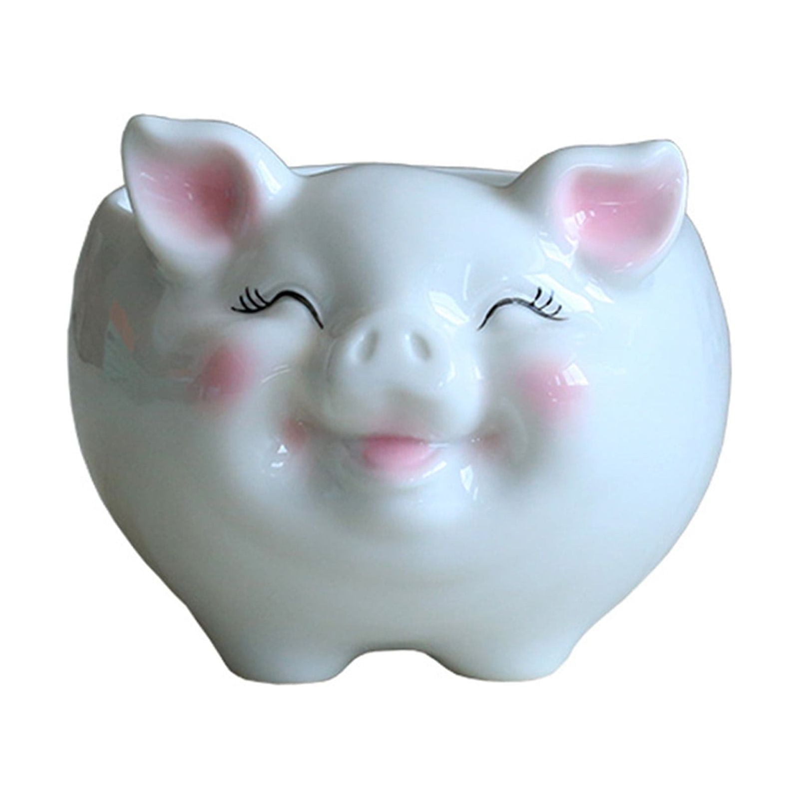 Nordic Style Ceramic Flower Pot Cartoon Animal Pig Succulent Bonsai Potted Planter for Indoor Outdoor Garden Yard Decor