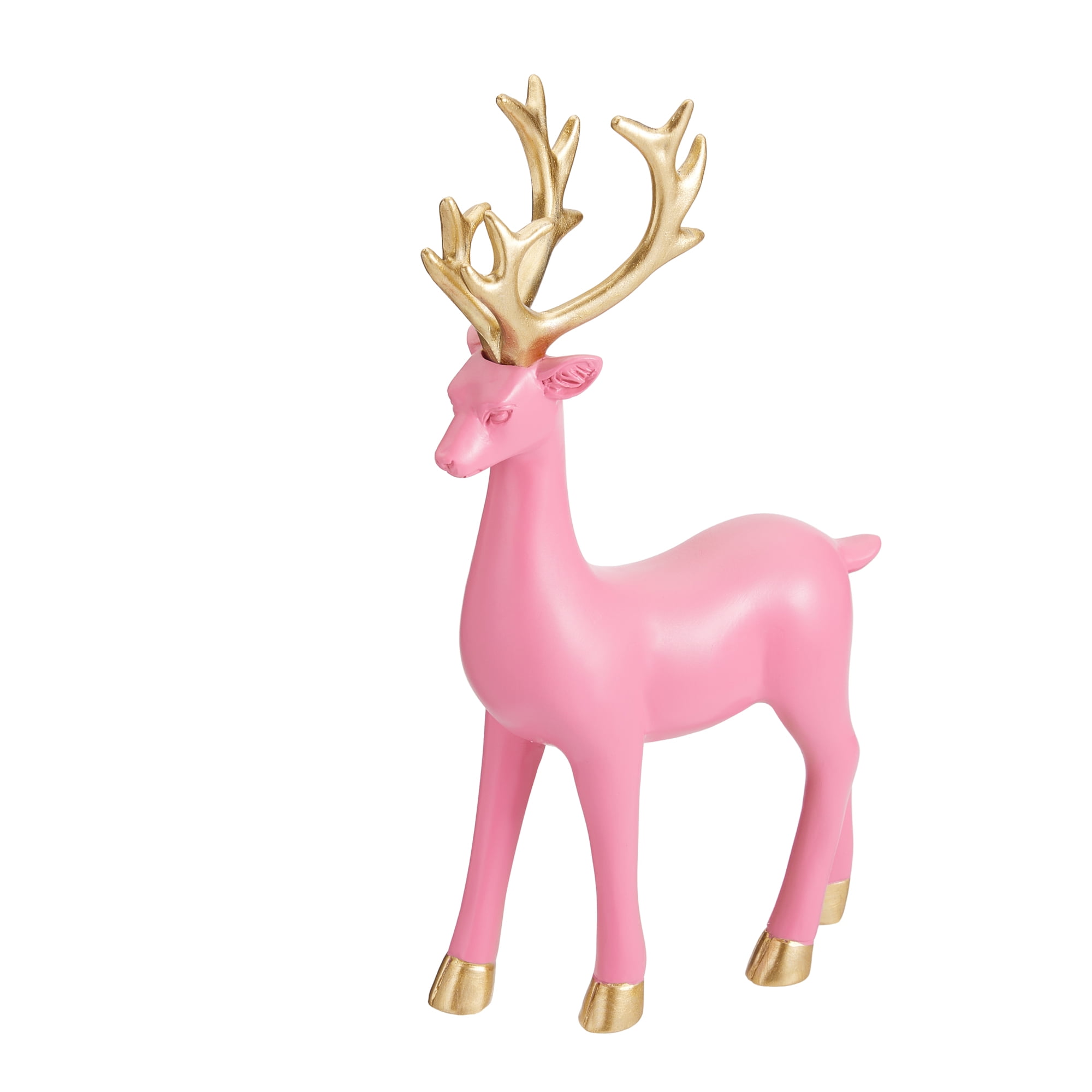 Nordic Style Christmas Reindeer Figurines, Resin Sitting Standing Deer