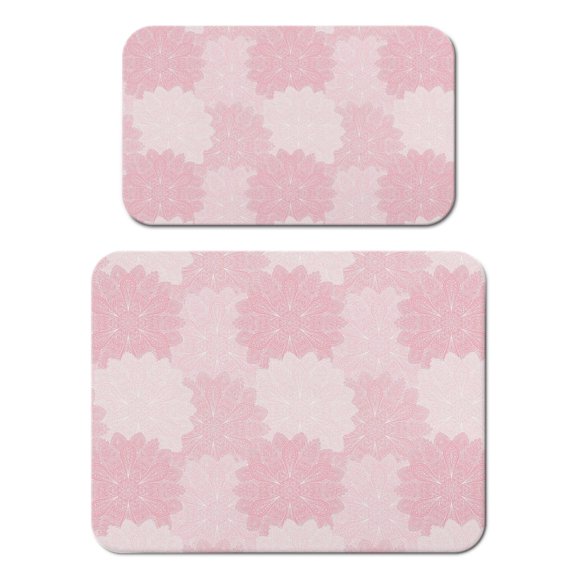 Nordic Style Coffee Mat, 18x24+19.5x12in Absorbent Dish Drying Pad with Boho Chic Patterns, Leak-Proof Non-Slip Kitchen Counter Mat for Coffee Bar