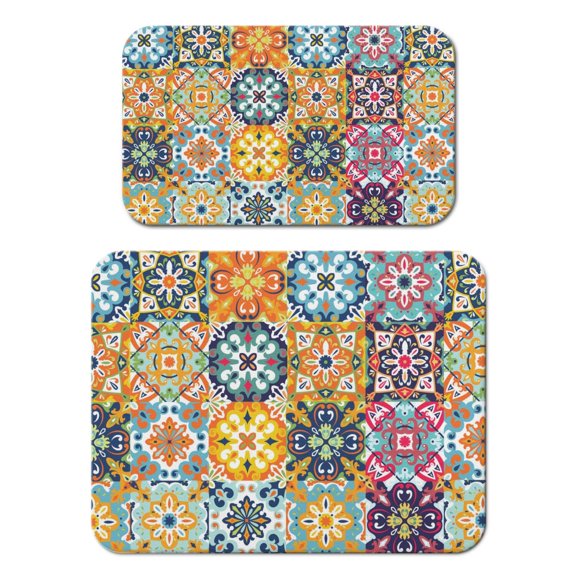 Nordic Style Coffee Mat, Absorbent Dish Drying Pad with Boho Chic Patterns, Leak-Proof Non-Slip Kitchen Counter Mat