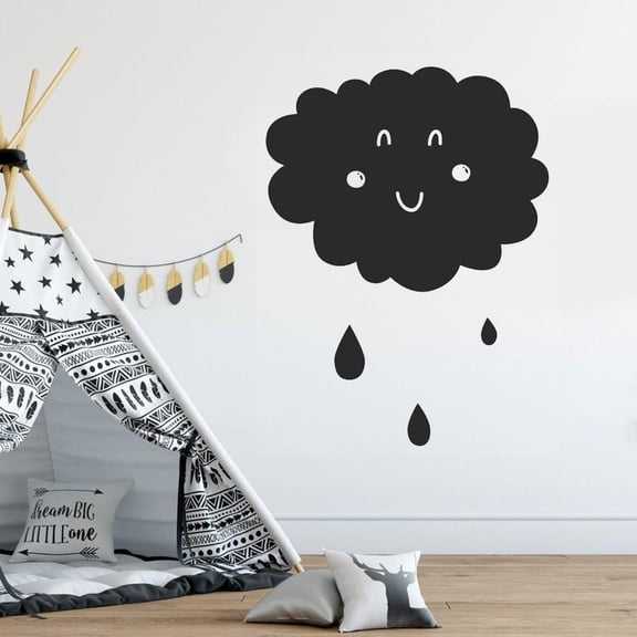 Nordic Style Cute Cloud Wall Decal, Nursery Decor, Baby Room Decoration, Vinyl Wall Art Sticker, Baby Gift DIY 72x57cm