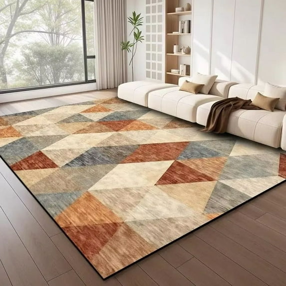 Nordic Style Geometric Large Rugs for Living Room Modern ration Home Carpet Light Luxury Bedroom Rug Non-slip Washable Mat