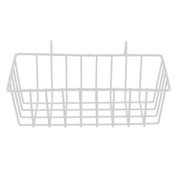 Nordic Style Grid Storage Basket Metal Wire Over The Cabinet Basket-White