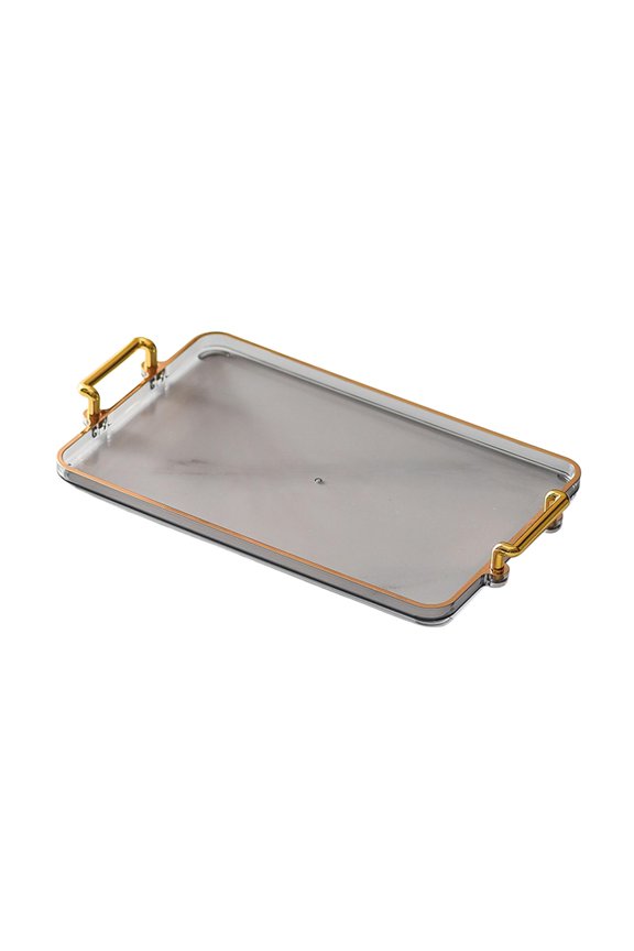 Nordic Style Home Serving Tray Countertop Organizer Multiuse Rectangular Jewelry Gray