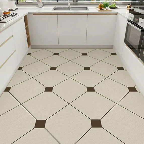 Nordic Style Living Room Rug PVC Leather Kitchen Mat Non-slip Soft Bedroom Carpets Balcony Lounge Rugs Customizable Doormat