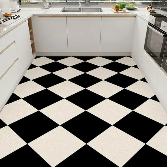 Nordic Style Living Room Rug PVC Leather Kitchen Mat Non-slip Soft Bedroom Carpets Balcony Lounge Rugs Customizable Doormat