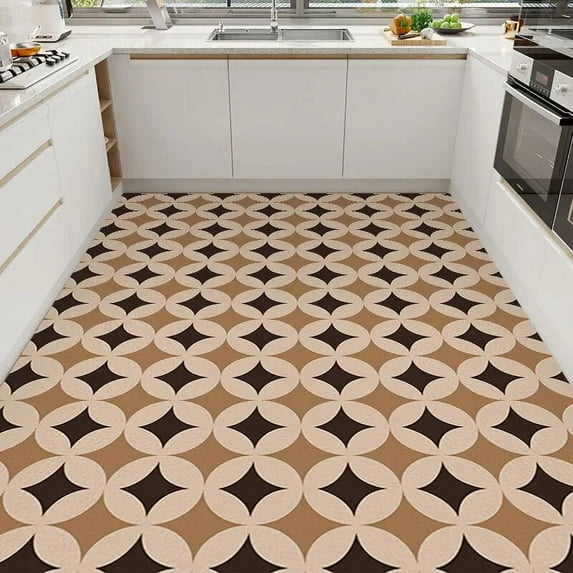Nordic Style Living Room Rug PVC Leather Kitchen Mat Non-slip Soft Bedroom Carpets Balcony Lounge Rugs Customizable Doormat