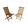thumbnail image 1 of Nordic Teak Oiled Outdoor Patio Folding Chair - Brown, 1 of 5
