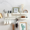thumbnail image 1 of Nordic Style Plastic Pegboard Shelf Punch-free Household Pegboard Accessories For Kitchen Bathroom,Plastic Waterproof Wall Shelf for Living Room Kitchen Bathroom, 1 of 8