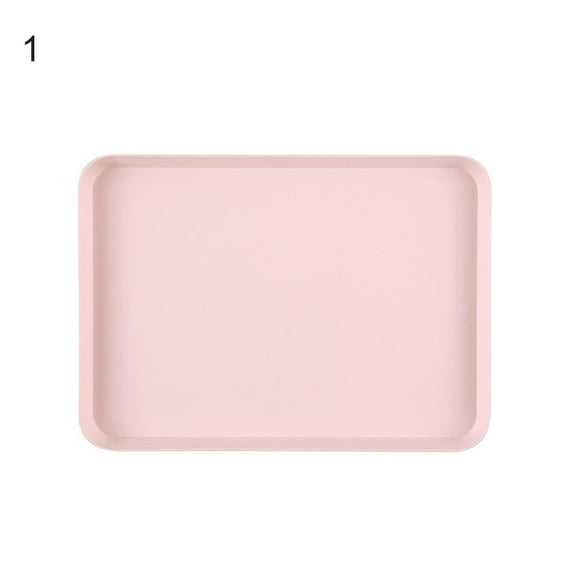 Nordic Style Plastic Serving Tray | 1 Rectangular Fast Food Tray - Durable Storage for Fruit and Dessert | Ideal Kitchen Accessory