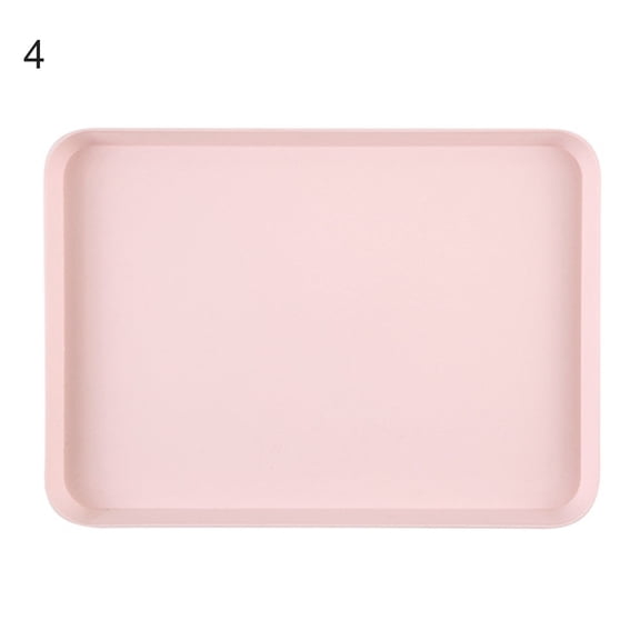Nordic Style Plastic Serving Tray | 1 Rectangular Fast Food Tray - Durable Storage for Fruit and Dessert | Ideal Kitchen Accessory