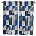thumbnail image 1 of Nordic Style Retro Medieval Geometric Abstract Rod Pocket Short Curtain Half-Curtain For Kitchen Door Drape Cafe Small Window, 1 of 6