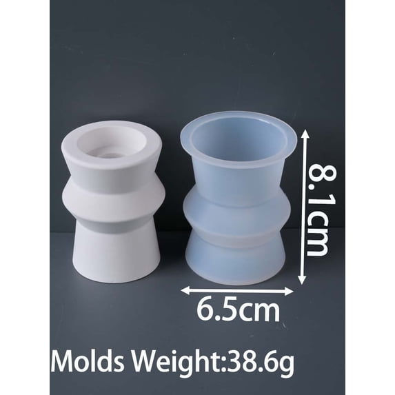 Nordic Style Roman Pillar Candle Holder Silicone Mold DIY Scented ...