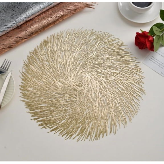 Nordic Style Round Silk Insulation Pads - Set of 2 Elegant Tea Coasters for Home & Hotel Dining