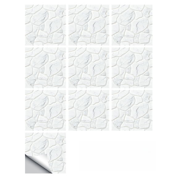 Nordic Style Simple Installation PVC Waterproof Pebble Pattern Wall Decals