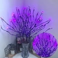 thumbnail image 1 of Nordic Style Simulation Tree Branches Decoration Light Single 20 Lights (5pcs Branches)-Purple, 1 of 7